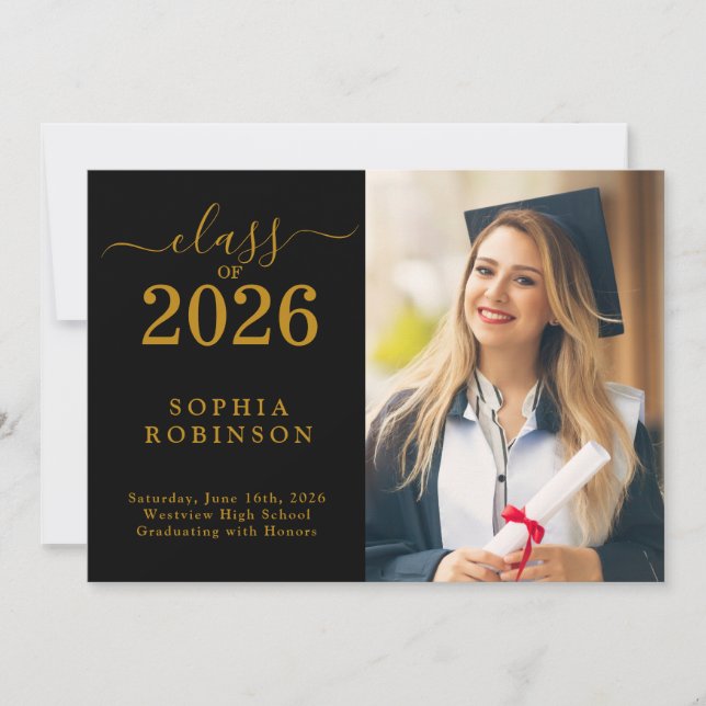 Class of 2026 Photo Graduation Announcement (Front)