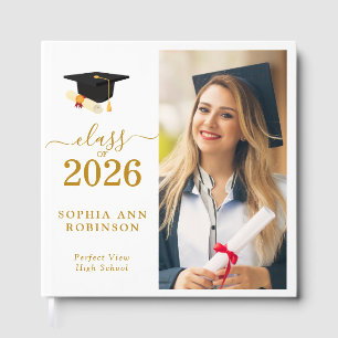Class of 2026 Photo Modern Graduation Party Guest Book