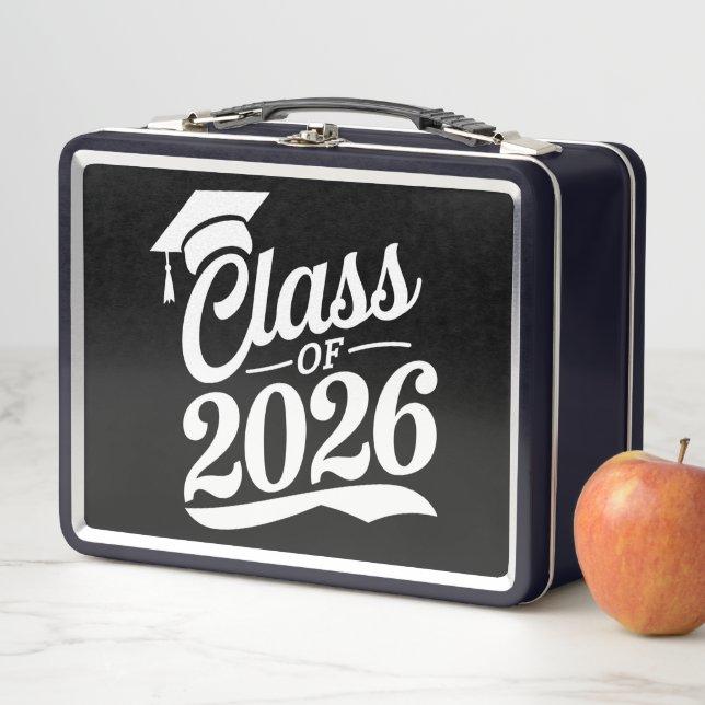 Class Of 2026 Proud Graduate Graduation Metal Lunch Box (In Situ)