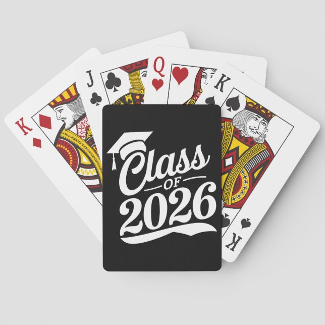 Class Of 2026 Proud Graduate Graduation Playing Cards (Back)