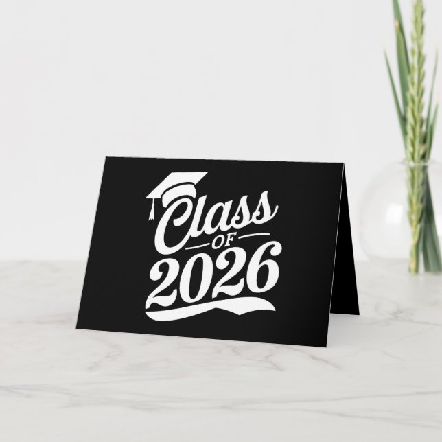 Class Of 2026 Proud Graduate Graduation Thank You Card (Front)