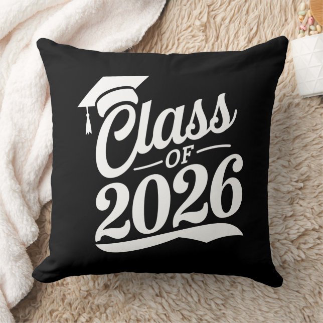 Class Of 2026 Proud Graduate Graduation Throw Pillow (Blanket)