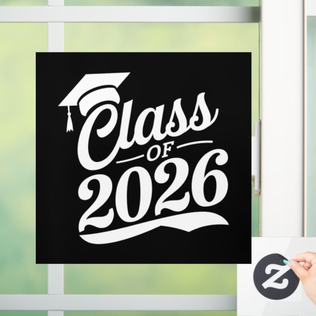 Class Of 2026 Proud Graduate Graduation Window Cling (Home)