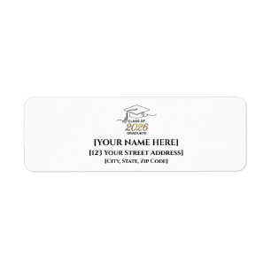 Class of 2026 / Return Address Label Graduation 