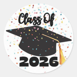 Class of 2026 Round Stickers