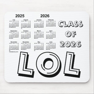 Class of 2026 School Year Calendar by Janz White Mouse Pad