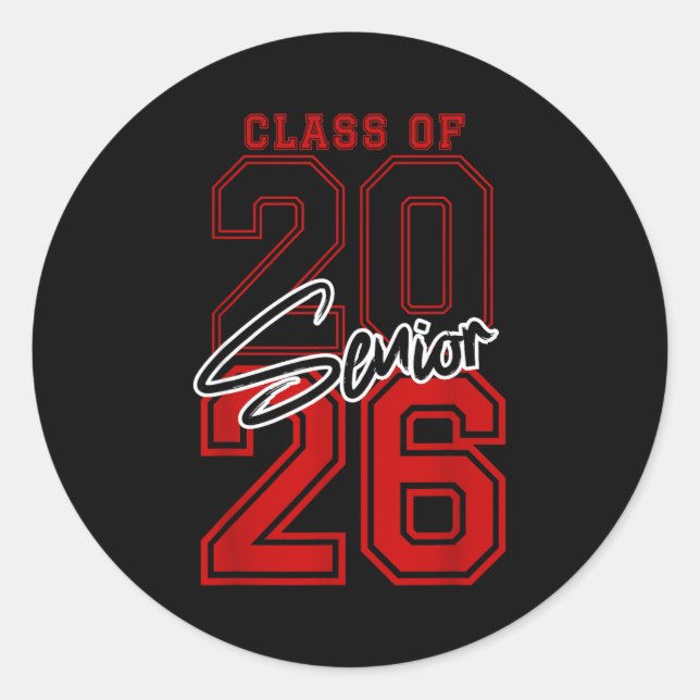 Class of 2026 senior - 2026 graduation  classic round sticker (Front)