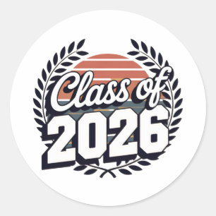 Class of 2026 Senior Back to School Classic Round Sticker