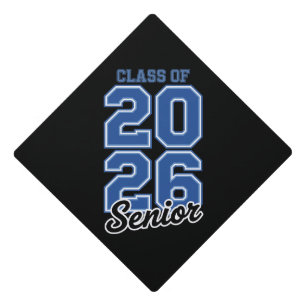 Class Of 2026 Senior Blue Graduation Graduate Cap Topper