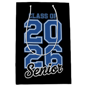 Class Of 2026 Senior Blue Graduation Graduate Medium Gift Bag