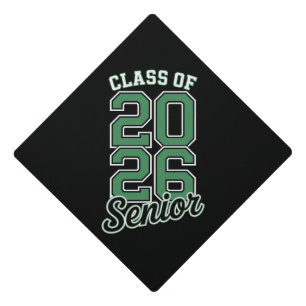 Class Of 2026 Senior Green Graduation Graduate Cap Topper
