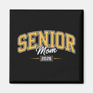 Class Of 2026 Senior Mom Gold Yellow Graduation Magnet