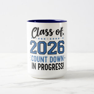 Class of 2026 Senior Pride Typography  Two-Tone Coffee Mug