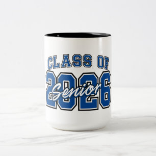Class of 2026 Senior Pride Typography  Two-Tone Coffee Mug