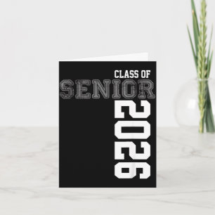 Class of 2026 senior year 26 graduation card
