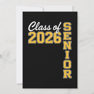 Class Of 2026 Senior Yellow Graduation Graduate Announcement