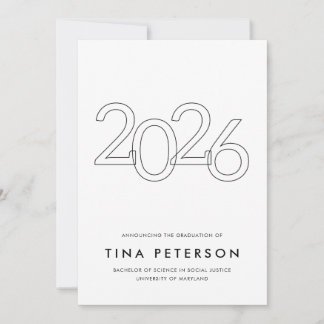 Class of 2026 Simple Graduation Announcement