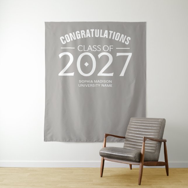 Class of 2027 Congratulations Bold Gradutation Tapestry (In Situ)