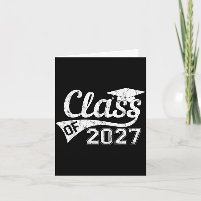 Class of 2027 graduation 2027 senior first day of card (Front)