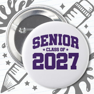 Class of 2027 High School Graduation Senior 2027 2 Inch Round Button