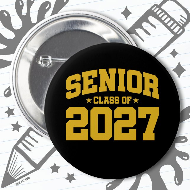 Class of 2027 High School Graduation Senior 2027 2 Inch Round Button (Creator Uploaded)