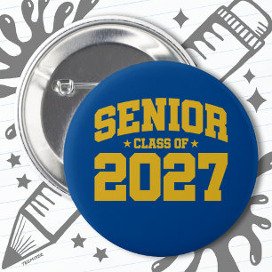 Class of 2027 High School Graduation Senior 2027 2 Inch Round Button