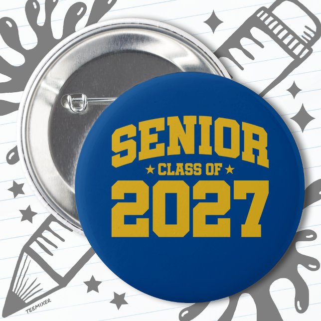Class of 2027 High School Graduation Senior 2027 2 Inch Round Button (Creator Uploaded)