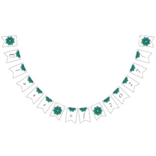 Class of 2027! Mandala in aqua Bunting Flags