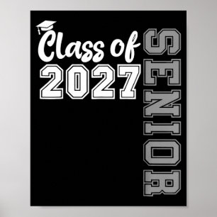Class of 2027 senior 2027 back to school graduatio poster