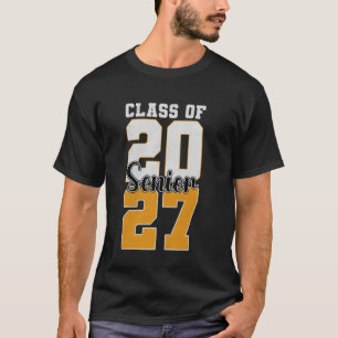 Class of 2027 Senior 27 Grad Graduation Gamer T-Shirt