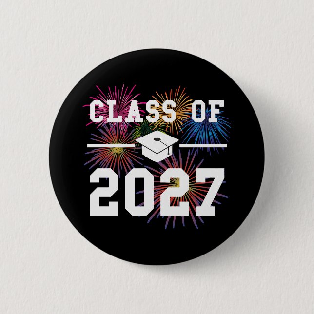 Class Of 2027 Senior Year 2 Inch Round Button (Front)