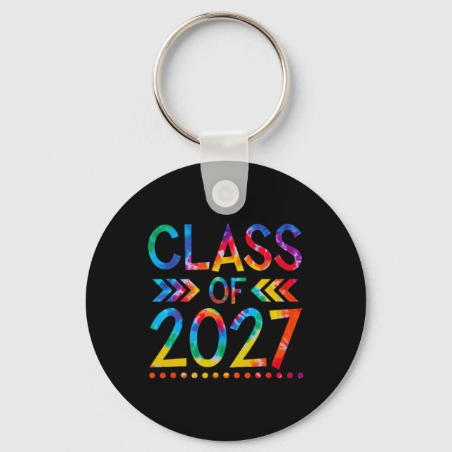 Class of 2027 - Tie dye Back to School Class of 20 Keychain (Front)