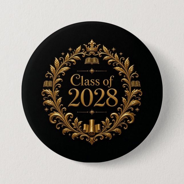 Class of 2028 3 inch round button (Front)