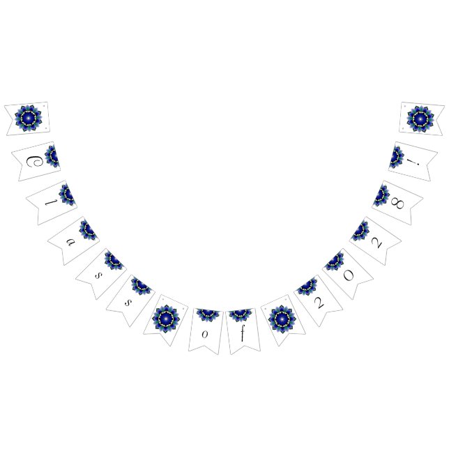 Class of 2028! Mandala in dark blue Bunting Flags (All)
