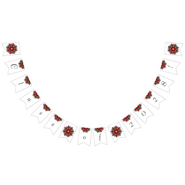 Class of 2028! Mandala in red Bunting Flags (All)