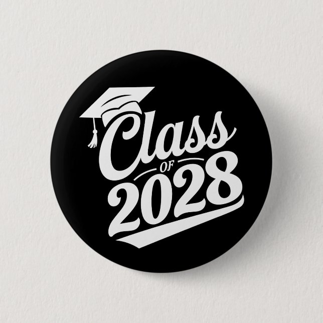 Class Of 2028 Proud Graduate Graduation 2 Inch Round Button (Front)