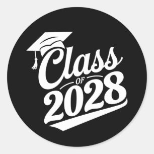 Class Of 2028 Proud Graduate Graduation Classic Round Sticker