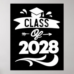 Class of 2028 TShirt Senior 2028 Graduation Poster