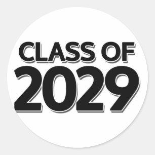 Class of 2029 classic round sticker