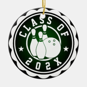 Class of 202X Bowling Team Ceramic Ornament