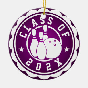 Class of 202X Bowling Team Ceramic Ornament