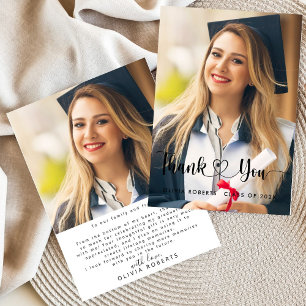 Class of 202x Graduation Photo Thank You Card