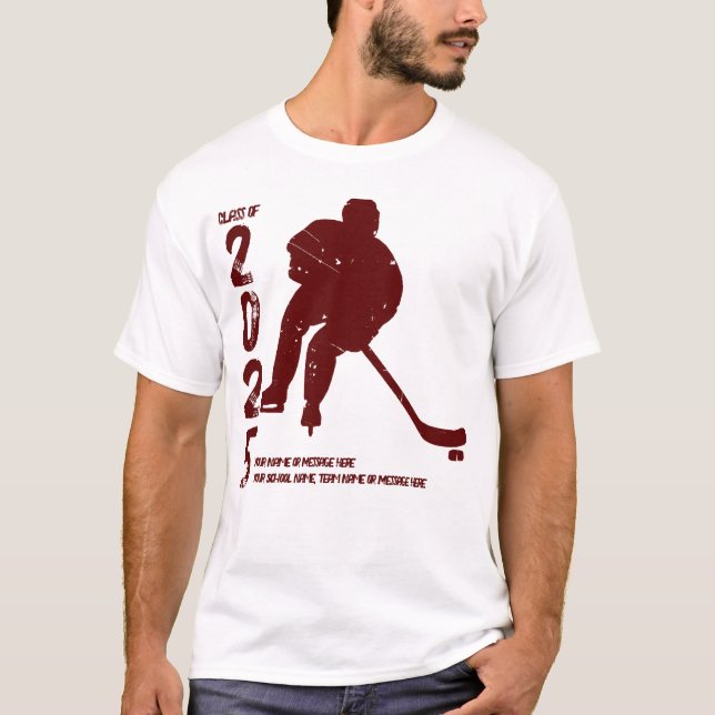 Class Of 202X Hockey Player T-Shirt (Front)