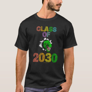 Class Of 2030 Chalk Rex Dinosaur Elementary Kinder T-Shirt