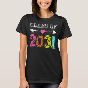 Class Of 2031 Grow With Me Graduation First Day Of T-Shirt