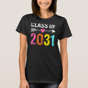 Class Of 2031 Grow With Me Graduation First Day Of T-Shirt