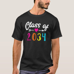 Class Of 2034 First Day Of School Graduation Grow T-Shirt