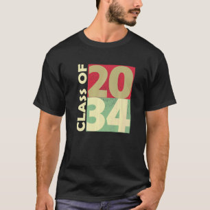 Class Of 2034 First Day Of School Grow With Me Boy T-Shirt