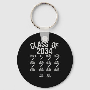 Class Of 2034 Grow With Me Graduation 6th Grade Keychain