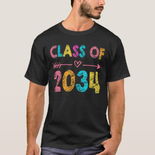 Class Of 2034 Grow With Me Kindergarten Graduate T-Shirt